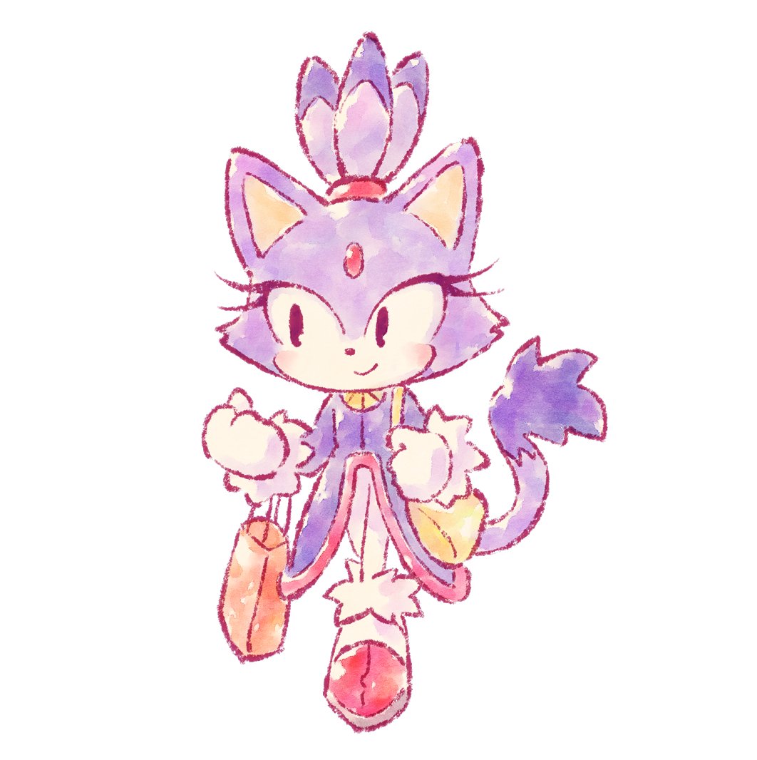 SonicOfficialJP's tweet photo. 2月22日は #猫の日🐱

猫といえば、ソルエメラルドの守護者で、炎を操る異世界の皇女「ブレイズ・ザ・キャット」ですね🔥

身長は95cmで体重はヒミツ！ネコですが高いところが苦手という意外な一面も…😢

そんな彼女のモットーは「わが力は民の笑顔を守るためにある」です👀✨
#ソニック https://t.co/BeLhNDuFwT
