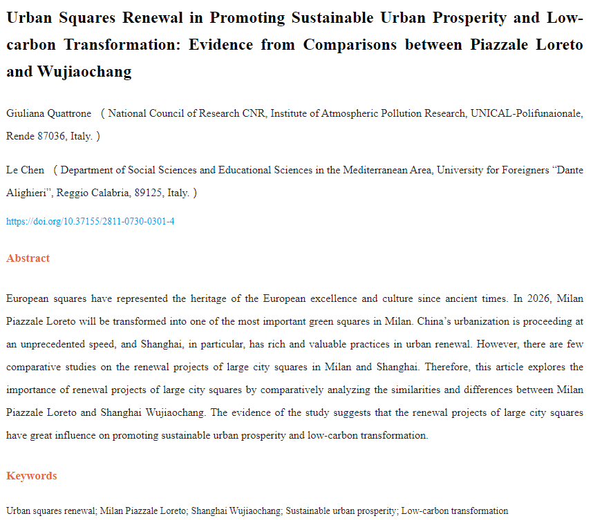 JBDEjournal's tweet photo. This article explores the importance of renewal projects of large city squares by comparatively analyzing the similarities and differences between Milan Piazzale Loreto and Shanghai Wujiaochang. 
Welcome to read and share!
https://t.co/1z1txCboVo https://t.co/BA0nKKE7nK