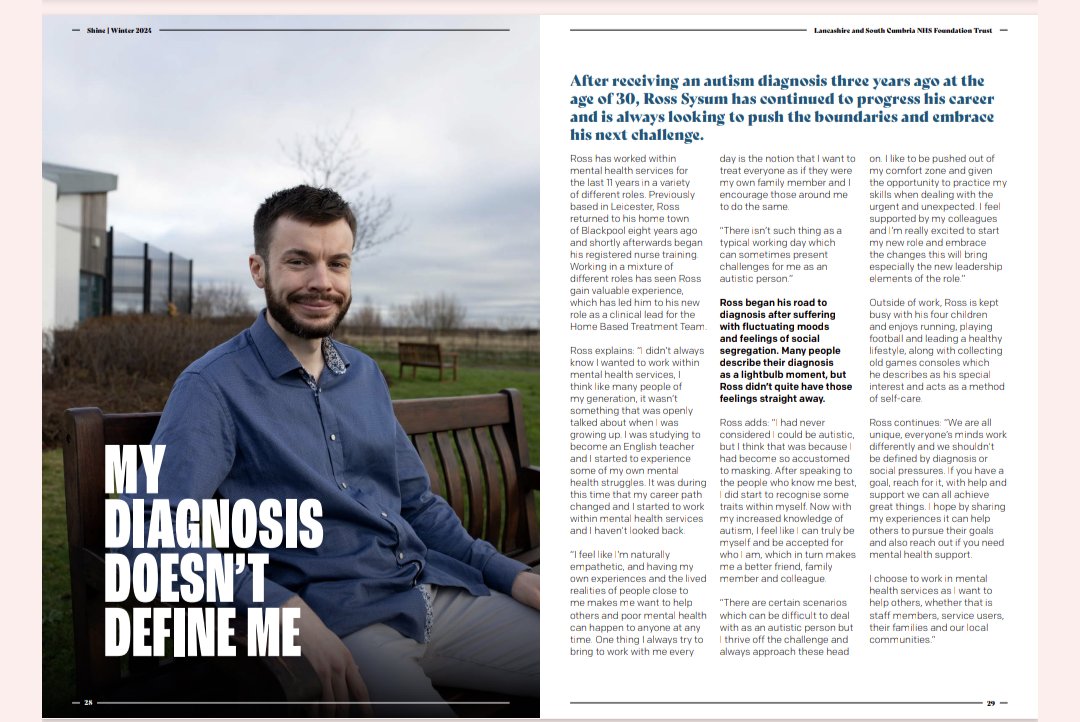 Ross Sysum (@rosssysum) on Twitter photo My diagnosis doesn't define me. Appreciate the opportunity to share my story <a href="/WeAreLSCFT/">Lancashire & South Cumbria NHS Foundation Trust</a> #ActuallyAutistic My diagnosis doesn't define me. Appreciate the opportunity to share my story <a href="/WeAreLSCFT/">Lancashire & South Cumbria NHS Foundation Trust</a> #ActuallyAutistic