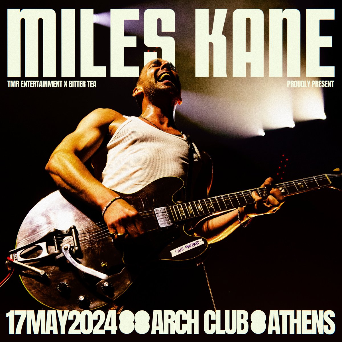 Hellllooo Athens😍I will be coming to play for you doing my one man band solo electric set in MAY and we are gonna rock n rollll baby🐢tickets go on sale tomorrow at midday GMT from the link below x more.com/music/miles-ka…