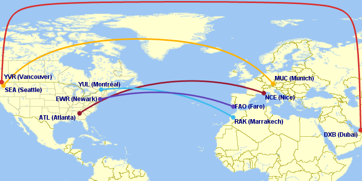 'Cranky Network Awards 2024: Sexiest New Route – Long-Haul' is today's Featured Map on gcmap.com. (Permalink: gcmap.com/featured/20240…) @crankyflier #CrankyNetworkAwards @Delta @airtransat @lufthansa @united @AirCanada