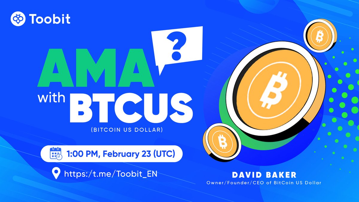 Toobit_official's tweet photo. Strap in for a wild ride through the #BTCUS universe! Get ready to vibe with the coolest crypto crew around! 🌟@AustralianExch2
👉 Got questions that just can't wait? Drop 'em below for a shot at snagging a piece of our 100 $USDT worth giveaway! 💰
#BTCUS #AMA #Crypto #Giveaway https://t.co/cSXJZ1s6hq