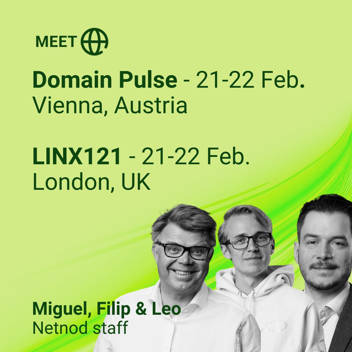 netnod's tweet image. We are on the road again! Miguel Alktun is attending Domain Pulse on February 21-22 in Vienna. netnod.se/meet-us/domain….

Letterio &quot;Leo&quot; Bernava and Filip Olofsson are attending the LINX Meeting on February 21–22 in London. netnod.se/meet-us/linx12…

#Peering #LINX #domainpulse #DNS