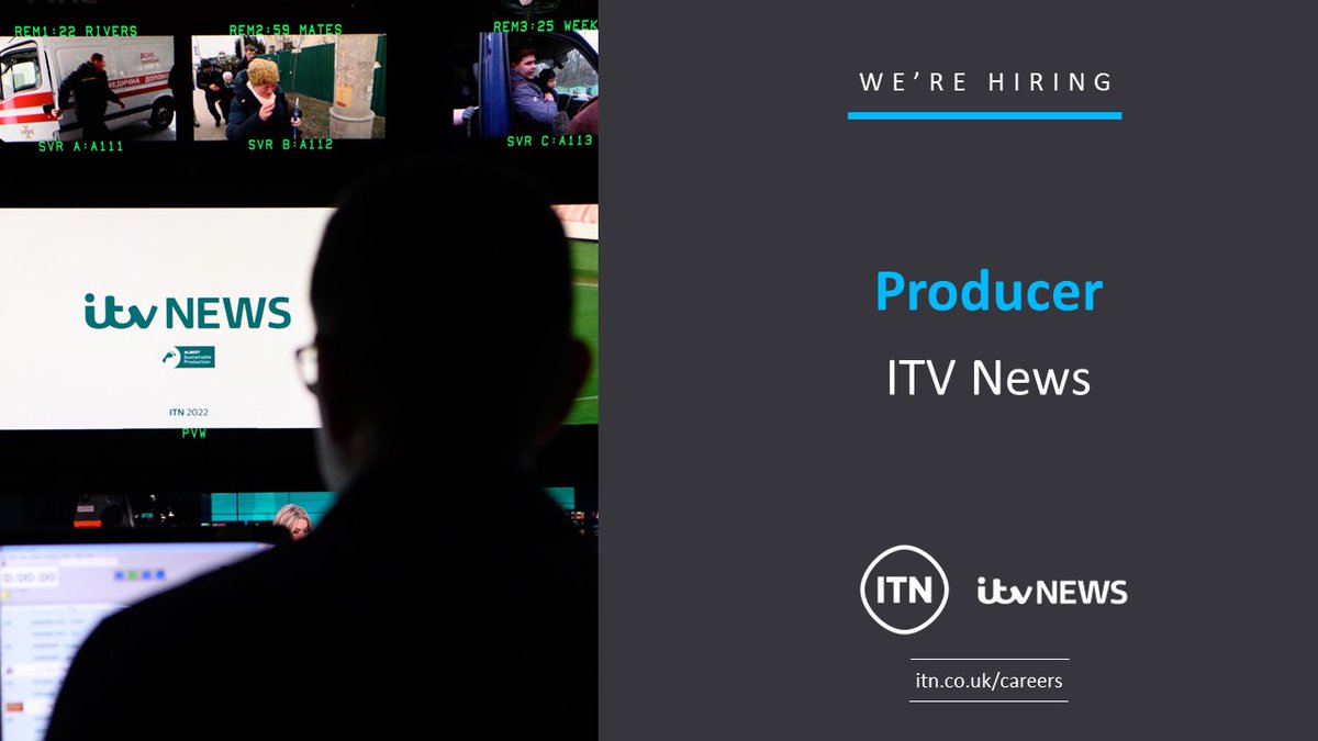 We have a really exciting opportunity at @ITVNews as a Producer. #Producer #ITNCareers #TVJobs Apply: bit.ly/3wy79jV