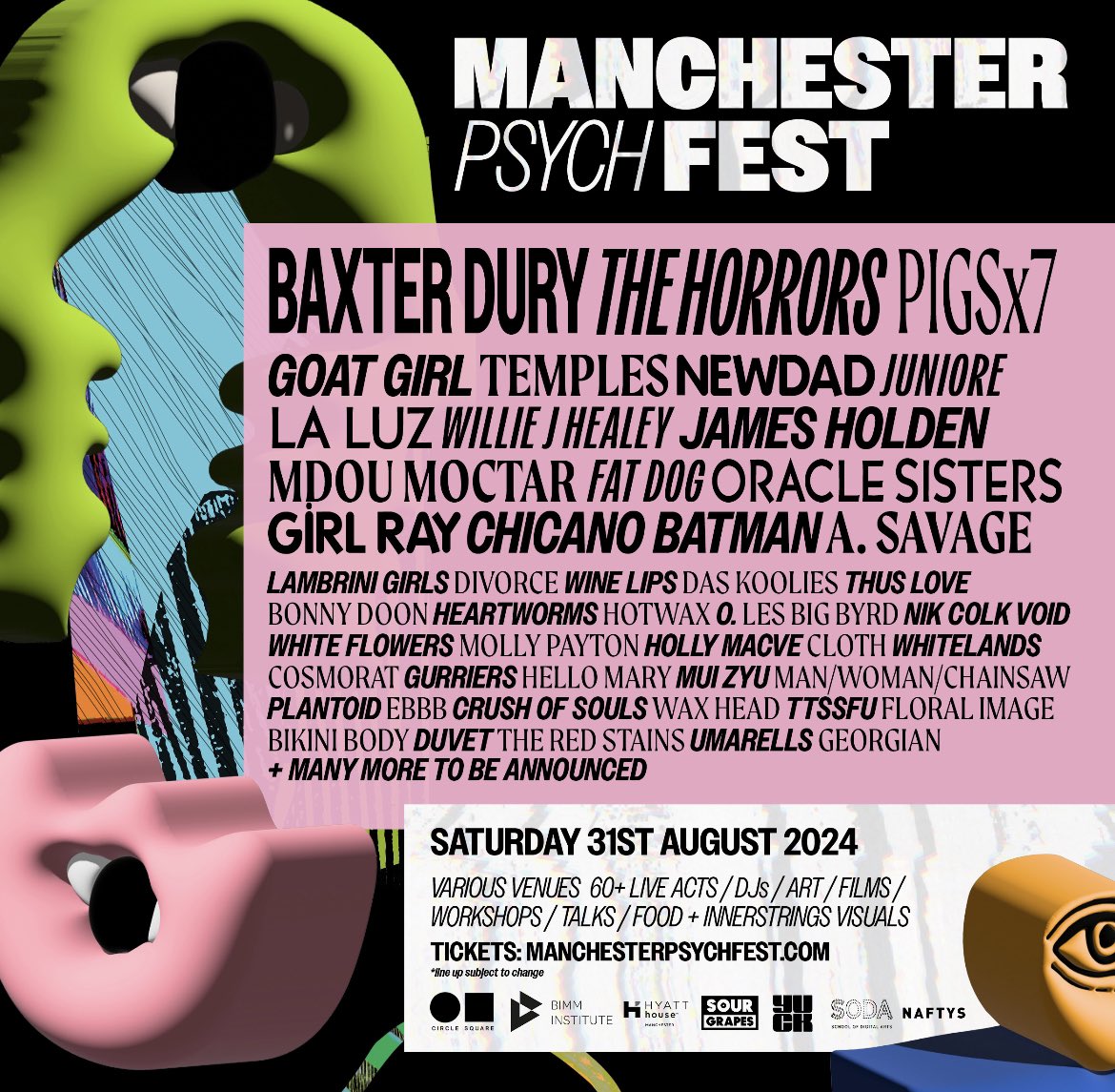 Super excited to perform @mancpsychfest August 31st manchesterpsychfest.com