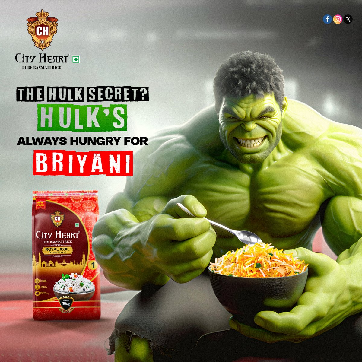 City Heart Rice (@cityheartrice) on Twitter photo The power-packed secret behind the Hulk's Smash - it's all about City Heart biryani rice!!
Follow <a href="/cityheartrice/">City Heart Rice</a>
#cityheartrice #CityHeartRice #CityHeartBiryani #longgrains #TopQualityGrains #basmatirice #rice #biryanirice #vegbiryani #hulk #biryanispecial The power-packed secret behind the Hulk's Smash - it's all about City Heart biryani rice!!
Follow <a href="/cityheartrice/">City Heart Rice</a>
#cityheartrice #CityHeartRice #CityHeartBiryani #longgrains #TopQualityGrains #basmatirice #rice #biryanirice #vegbiryani #hulk #biryanispecial