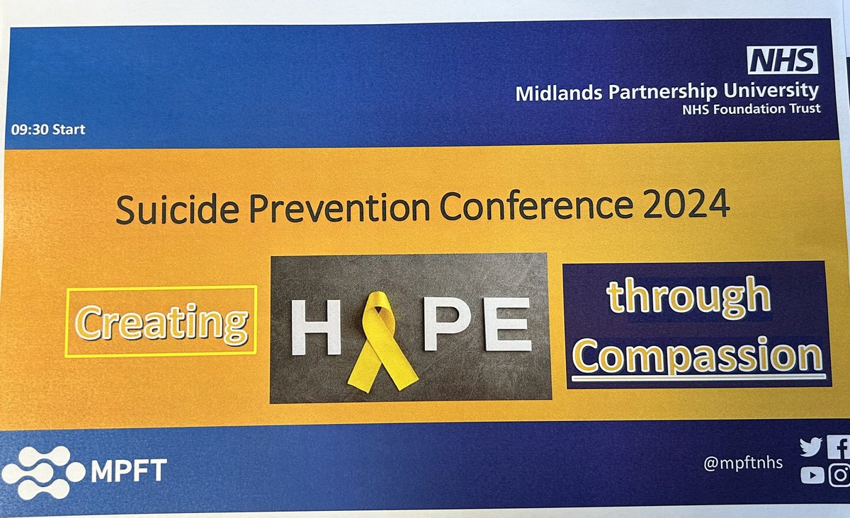 Ben Rogers (@benrogerspsych) on Twitter photo Creating hope through compassion. A powerful event with a message of hope #SuicidePrevention <a href="/mpftnhs/">Midlands Partnership University NHS FT</a> Creating hope through compassion. A powerful event with a message of hope #SuicidePrevention <a href="/mpftnhs/">Midlands Partnership University NHS FT</a>