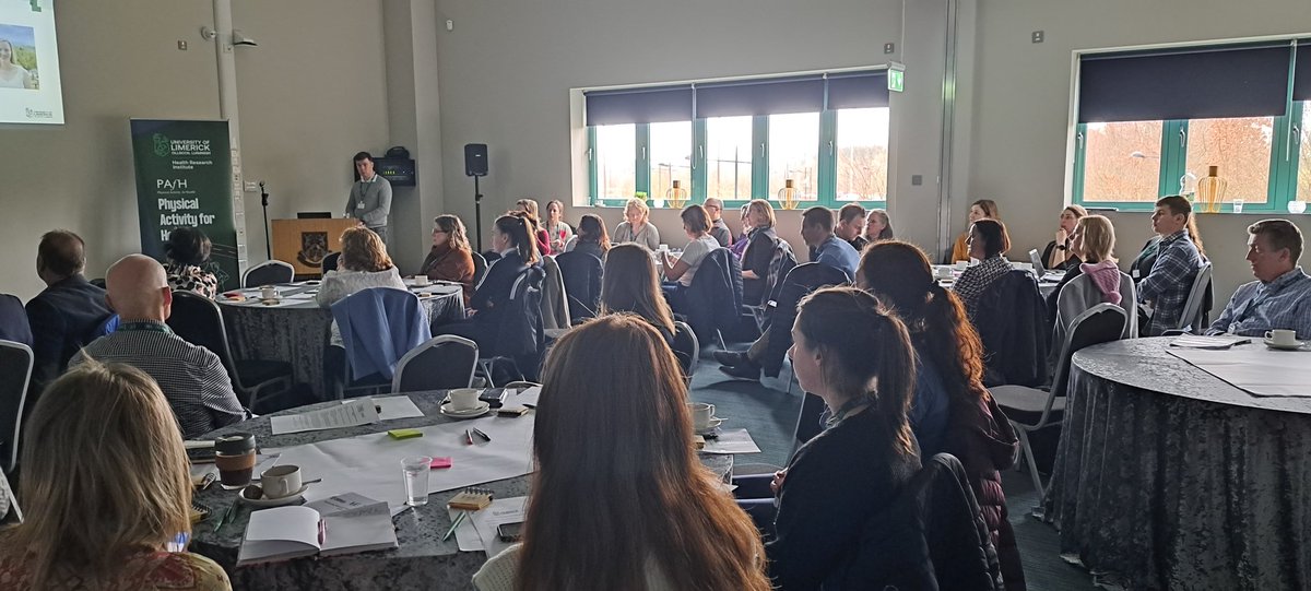 Exciting start to our workshop on 'Assessing Physical Activity Promotion for Individuals with Chronic Conditions' featuring the insightful @CatherineBWoods and @cavilln as our international speaker @HRI_UL @PessLimerick @DrBPCarson @McCreesh_Karen and Tadhg Pyne