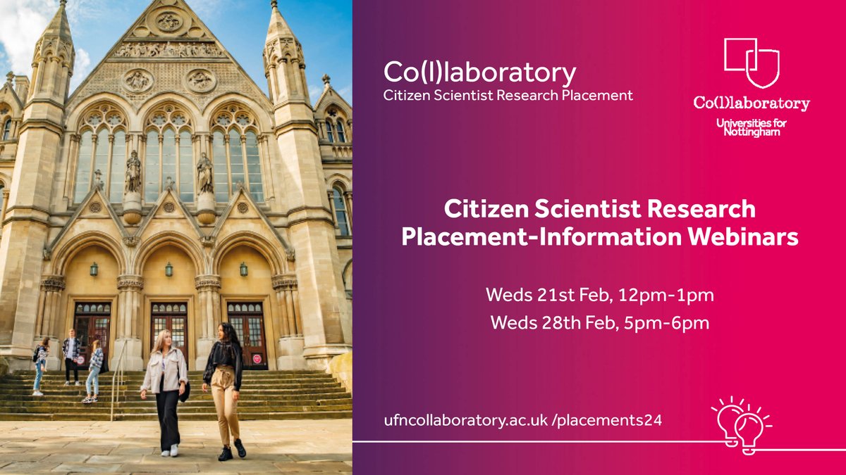 If you're interested in our paid citizen scientist research opportunities and what they entail, attend our webinars to learn about our community-centred research projects in #Nottinghamshire. 🔗app.onlinesurveys.jisc.ac.uk/s/ntusurvey/re…… #parttimejobs #researchplacements
