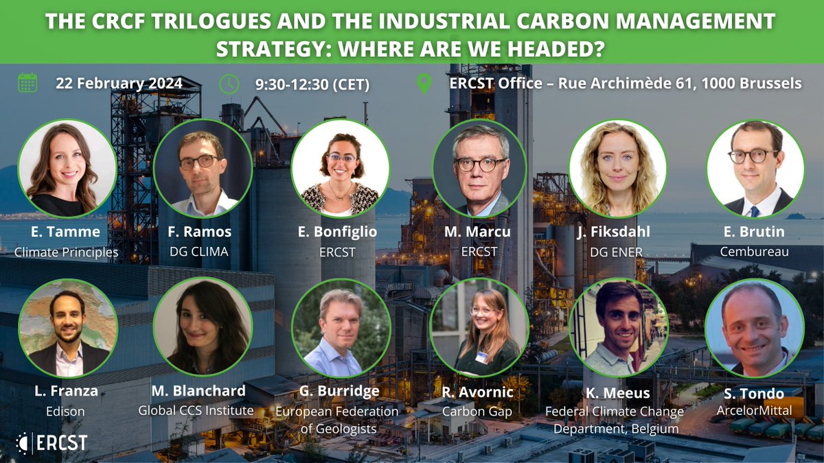 📅 Join us tomorrow for an insightful roundtable discussion on the #CRCF trilogues and the #IndustrialCarbonManagementstrategy! ⏰ 9:30 - 12:30 (CET) 📍 ERCST Office, Rue Archimède 61, 1000 Brussels 👉 Register: bit.ly/3uK1XsP 👉 Read more: bit.ly/3UINKaf
