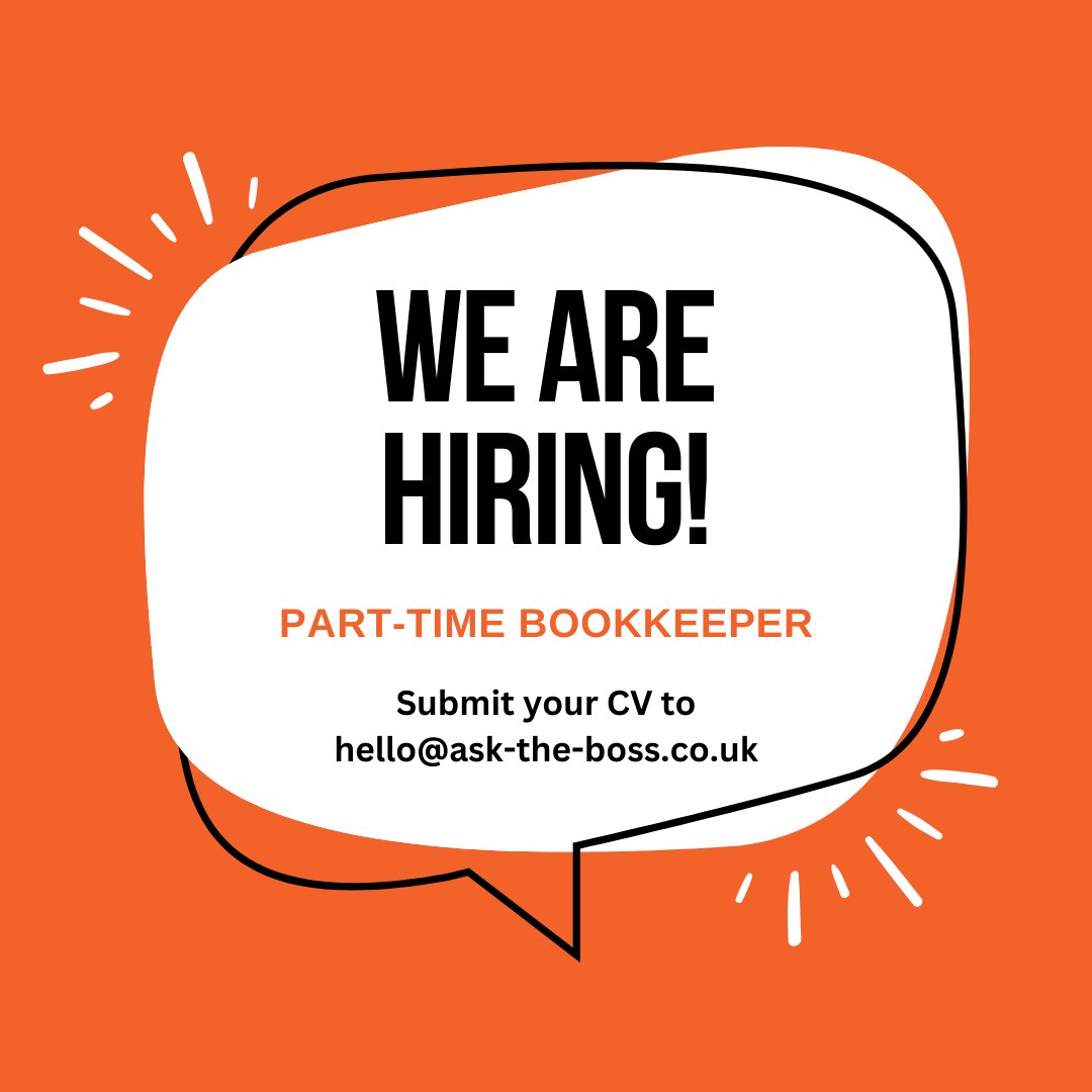 askthebossUK's tweet photo. 📚 We're hiring a part-time bookkeeper to join our dynamic team for 2-3 days per week. If you're passionate about numbers, technology and business, and seeking a flexible, hybrid work arrangement, this could be the perfect opportunity for you!

#Bookkeeper #AAT #ACCA #jobsearch https://t.co/mQVNuZycgG