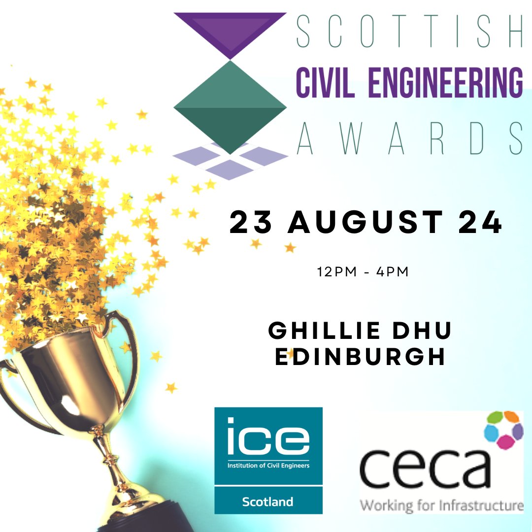 CECA Scotland ๐ด๓ ง๓ ข๓ ณ๓ ฃ๓ ด๓ ฟ (@ceca_scotland) on Twitter photo โ DON'T forget to submit your Expression of Interest form to participate in the Scottish Civil Engineering Awards by the -
๐ 2๏ธโฃ 9๏ธโฃ th February 2๏ธโฃ 0๏ธโฃ 2๏ธโฃ 4๏ธโฃ ๐
Access the nomination forms at the CECA Scotland Website - cecascotland.co.uk/scea-2023/
#scea24 <a href="/ICEScotland/">Institution of Civil Engineers Scotland</a> โ DON'T forget to submit your Expression of Interest form to participate in the Scottish Civil Engineering Awards by the -
๐ 2๏ธโฃ 9๏ธโฃ th February 2๏ธโฃ 0๏ธโฃ 2๏ธโฃ 4๏ธโฃ ๐
Access the nomination forms at the CECA Scotland Website - cecascotland.co.uk/scea-2023/
#scea24 <a href="/ICEScotland/">Institution of Civil Engineers Scotland</a>