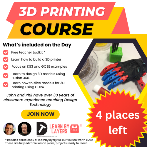 learnbylayers3D's tweet image. Are you looking to get into #3dprinting in your school? We have helpful resources on learnbylayers.com including a 3Dprinting checklist, free lesson &amp;amp; even better, a new course covering all the essentials this April! #teach3dprinting #3dprinthelp #3dlessonresources