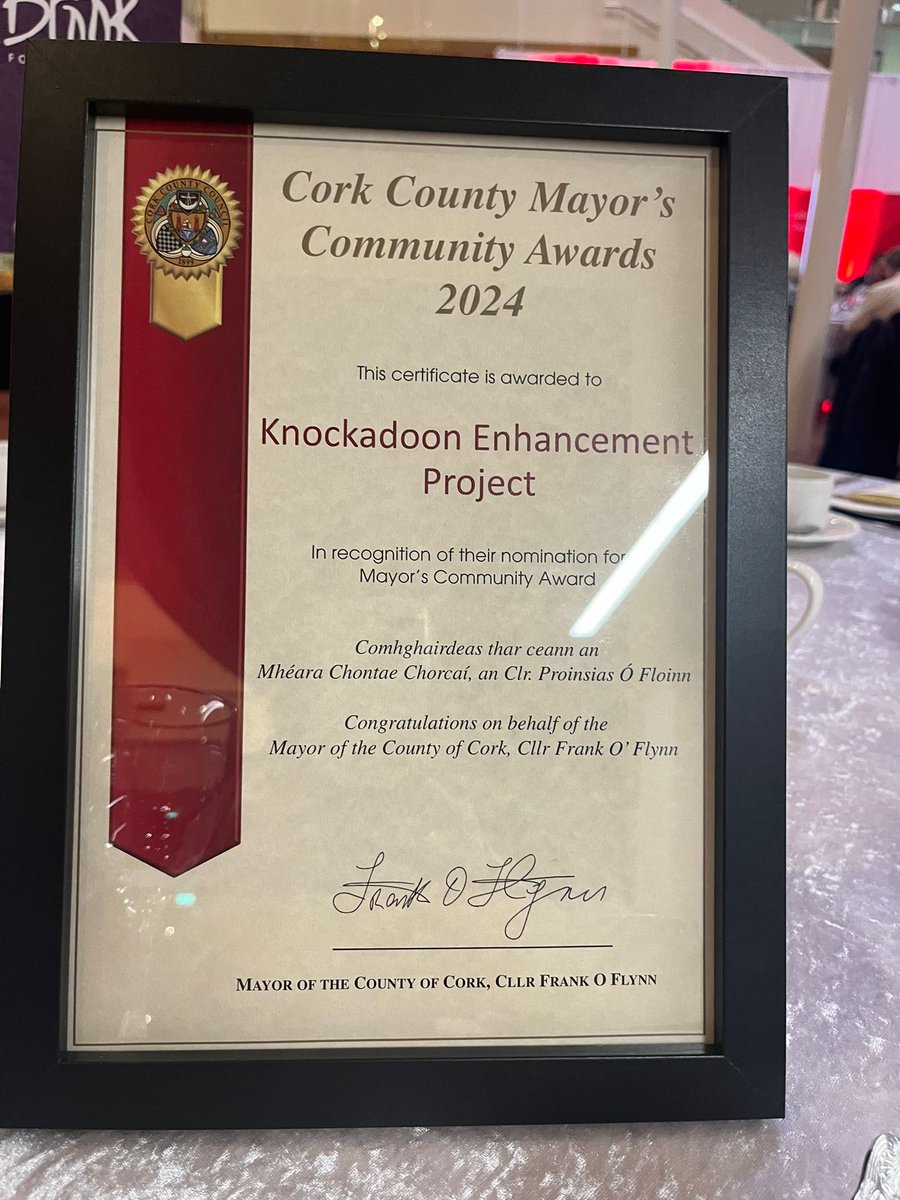 KEP were delighted to be nominated for the Cork County Mayors Community Awards. Congratulations to all the nominees &amp; winners. Thank you to all the community for the support.