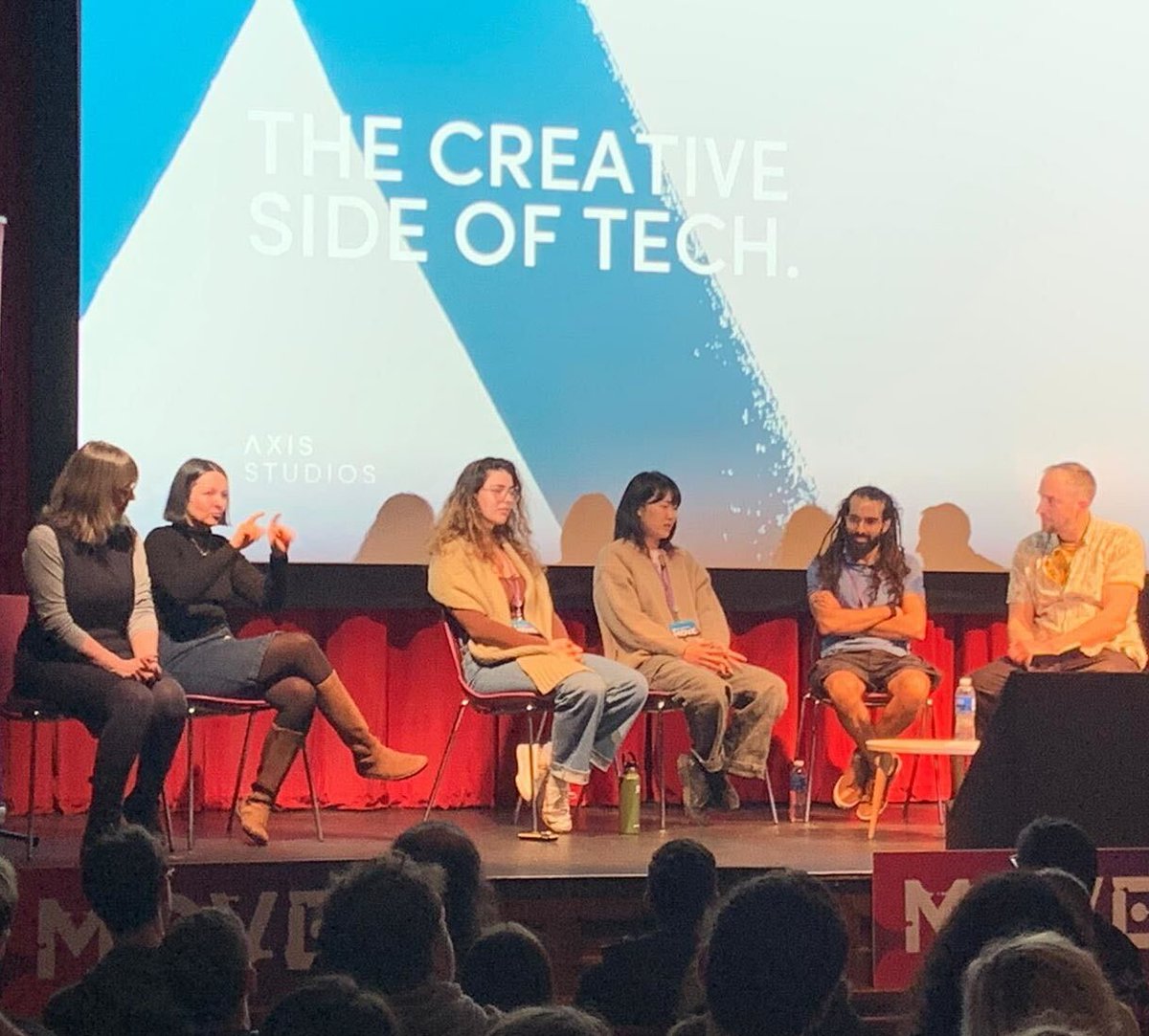 axisstudiosgrp's tweet photo. We’re buzzing to be at #MoveSummit2024, with two panels today!   

- The Creative Side of Tech with Yasser Mohsen, Jieun Park, and Ana Mellado, right now! 

 - Routes into the Industry with Jon Mortimer, Dara McGarry, and Tom Box, 2:50pm-3:40pm 

 #MoveSummit #animation https://t.co/PWvlVT95Uv