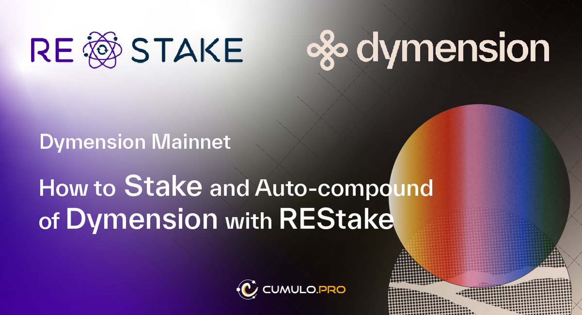 🚀 New Guide Alert! 📘📘

We are thrilled to announce the release of our latest guide: "How to Do Staking and Auto-Compound with <a href="/dymension/">Dymension</a>  using <a href="/REStakeApp/">REStake.app</a>  ✨

Want to maximize your staking rewards? 🌐 Discover effective strategies, tips, and more in our detailed article.