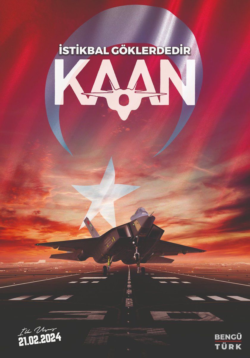 İstikbâl göklerdedir! 🇹🇷

Türk mühendislerimiz tarafından geliştirilen Milli Muharip Uçak #KAAN, sabah ilk uçuşunu başarıyla gerçekleştirdi. 🚀

Yolu daima açık, Ülkemize ve milletimize hayırlı ve uğurlu olsun.🇹🇷