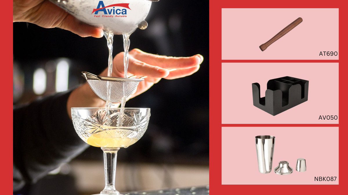 AvicaUK's tweet photo. Whether you're a professional mixologist or just love making drinks at home, it's important to have all the essential tools in your bar. So today, stock up on your favourite equipment to help keep your glasses full! 🍸🎉 

#BarTools #MixologyTools #CocktailSupplies  #AvicaUK https://t.co/bsThCOwUHr