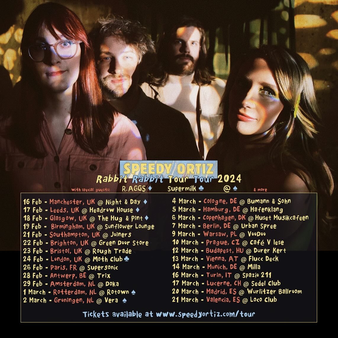 sad13's tweet image. halfway into our UK trek 🫖 sadly our pal @ray_aggs won’t be on these next shows, we miss them ♥️ grateful to the artists stepping in! pic by @SUNSHINEFRISBEE 
🎸
2/21 - @joinerslive w/ Jot Sloppy
2/22 - @greendoorstore w/ @SlimyBench 
2/23 - @RoughTrade Bristol w/ Johanna Warren