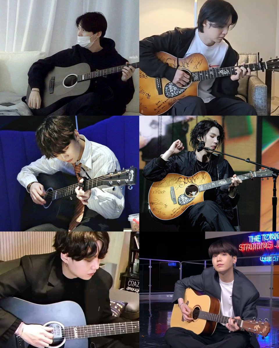 yoongi and his love for guitar 🥹