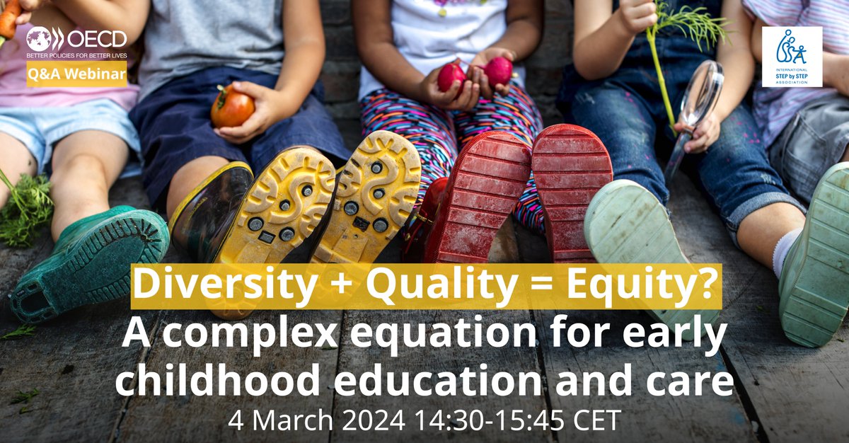 📢 Diversity + Quality = Equity?

🗓️ 4 March 2024
⏰14:30-15:45 CET

What policy priorities and solutions are needed to improve the quality of early childhood provision in response to increased diversity? Register for the upcoming webinar.👶

➡️ bit.ly/48ogt7o