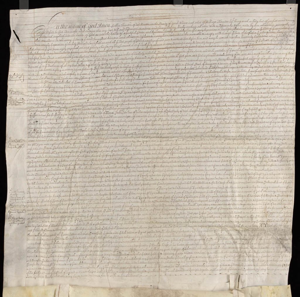 💍Alice Thornton was born and died in #Yorkshire. This document from @UoYBorthwick is her will made in 1705. She died in January 1707. Her children and grandchildren were left rings ‘to wear in remembrance of me’. Her books became family heirlooms too. #EYASecrets #herstory