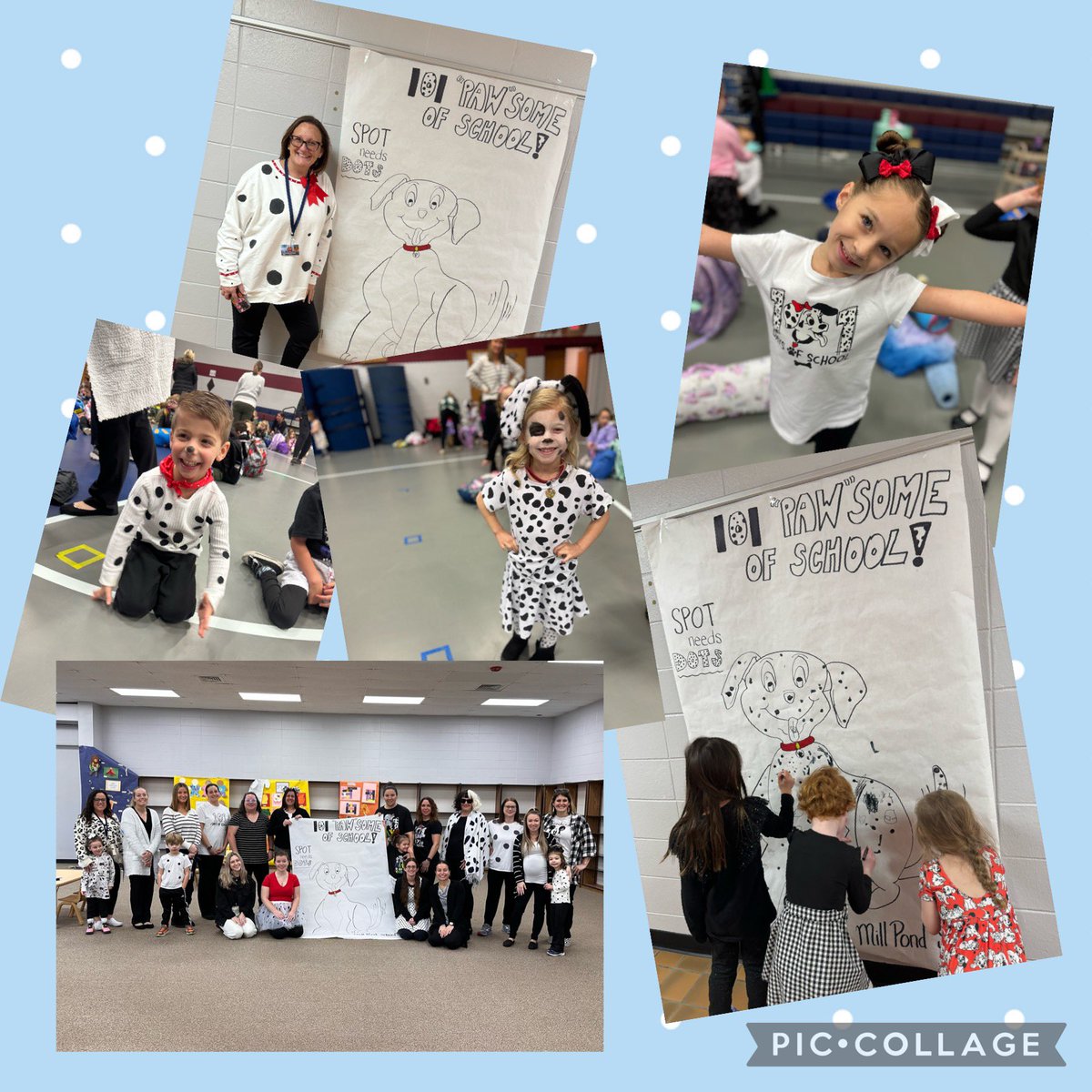 PrincipalMPES's tweet image. 🦁🐾 101st Day of School! But where are my students?? A bunch of spotted puppies came to Mill Pond today! 🐾🦁 #wearemillpond #proudmillpondprincipal #learningwhilehavingfun