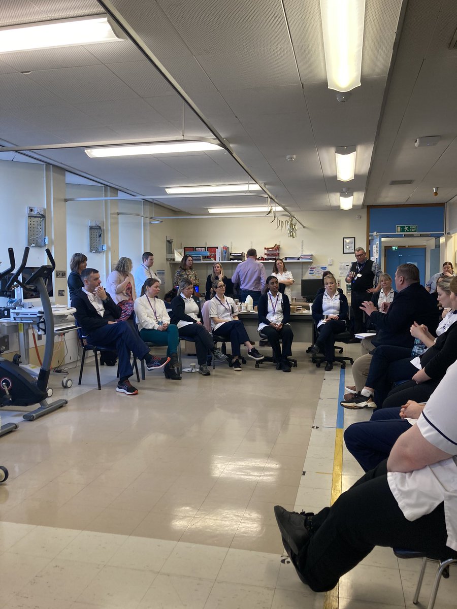 New CSP CEO <a href="/JPCowman/">John Cowman</a> <a href="/csp/">chuck sparrow</a> meeting with a diverse group of physiotherapists at Belfast City Hospital, part of a packed two day visit to NI.