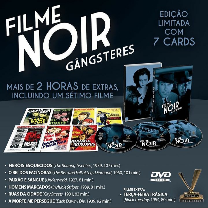 CinematizandoOf's tweet photo. A Versatil Home Video marcou para julho o lançamento da coleção Filme Noir Gângsteres
#VersatilHomeVideo #VersatilHV #FilmeNoirGângsteres https://t.co/ljWyJO7v2n