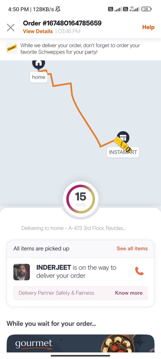 HNawaria's tweet photo. Ordar no #167480164785659
Email id - hub_style@yhaoo.com

My ordar not deliver and tha delivery partner tell to I am not pick up your order and I am not active on Swiggy deliver and i am wait 3:46 pm and wait 1 hour. 

Thanks regrds 
Harsh
@Swiggy
@SwiggyInstamart
(@rohitisb) https://t.co/z3kVCsU7W7