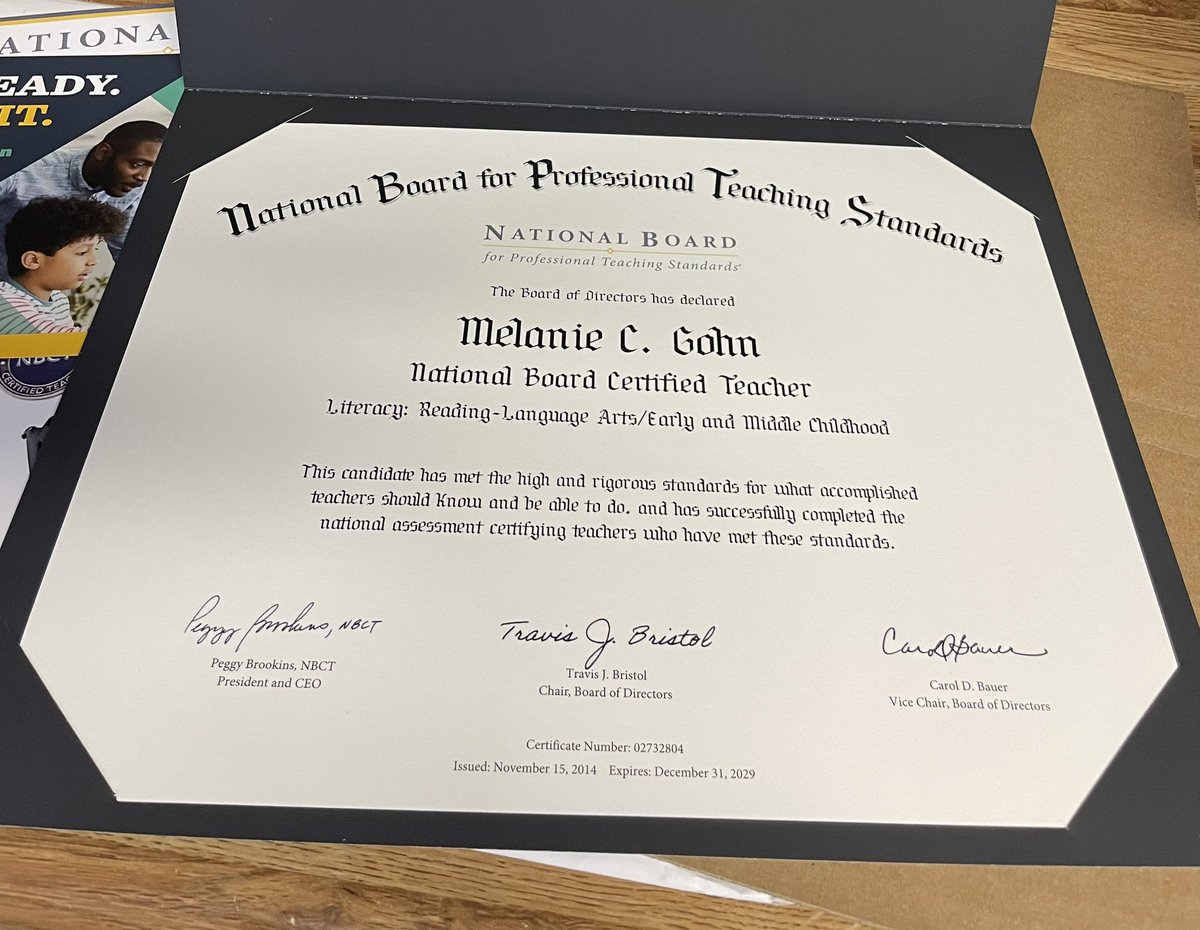 This was happy mail for sure!! My updated certification is officially complete!! #moc #nbpts #nbctstrong @TexasNBCT @NBPTS 💪🏼