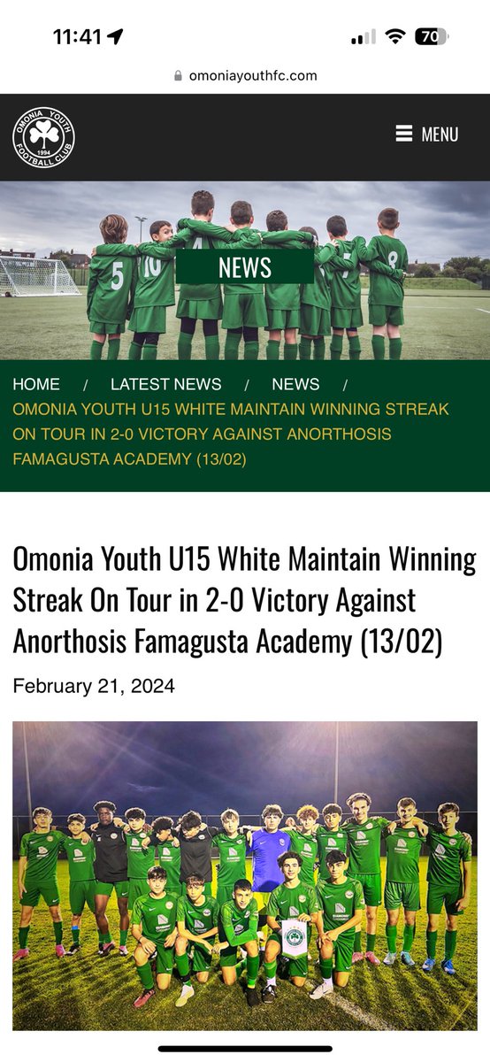 Omonia U15 White Maintain Winning Streak On Tour
Fully story here shorturl.at/aryAJ
#omonia #omoniayouth #anorthosis #cypriotfootball