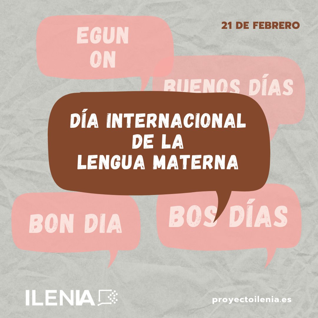 ¡Feliz Día Internacional de la Lengua Materna!
Desde ILENIA celebramos la riqueza y diversidad de nuestras lenguas, como expresión de cultura e identidad 🗣️
#DiaInternacionalDeLaLenguaMaterna  #MotherLanguageDay