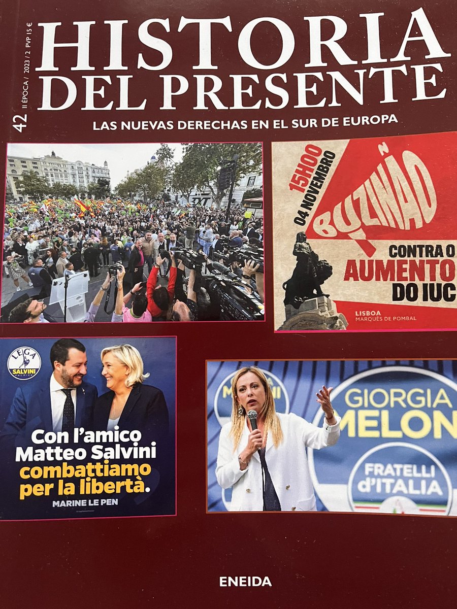 Aquí mi artículo sobre grupos, partidos y movimientos políticos y culturales de extrema derecha en Italia: CasaPound, Forza Nuova, Lealtà Azione, Casaggì… (Historia del Presente, n. 42, 2023)