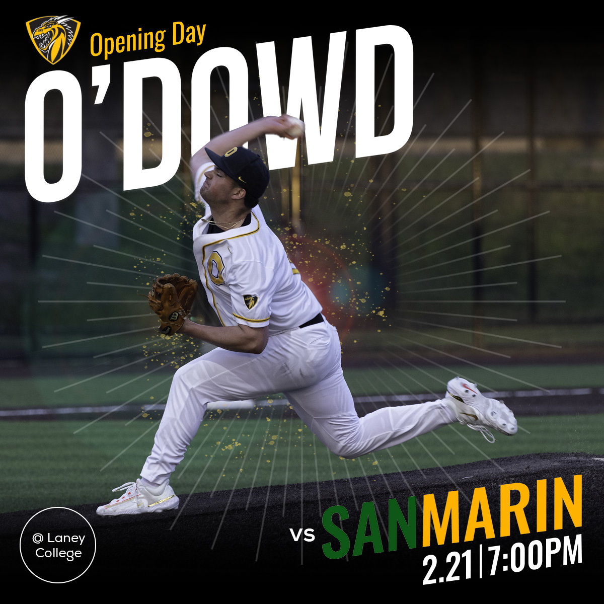 Opening Day! The Dragons kick off the season tonight vs San Marin @ Laney College. #OdowdBaseball2024