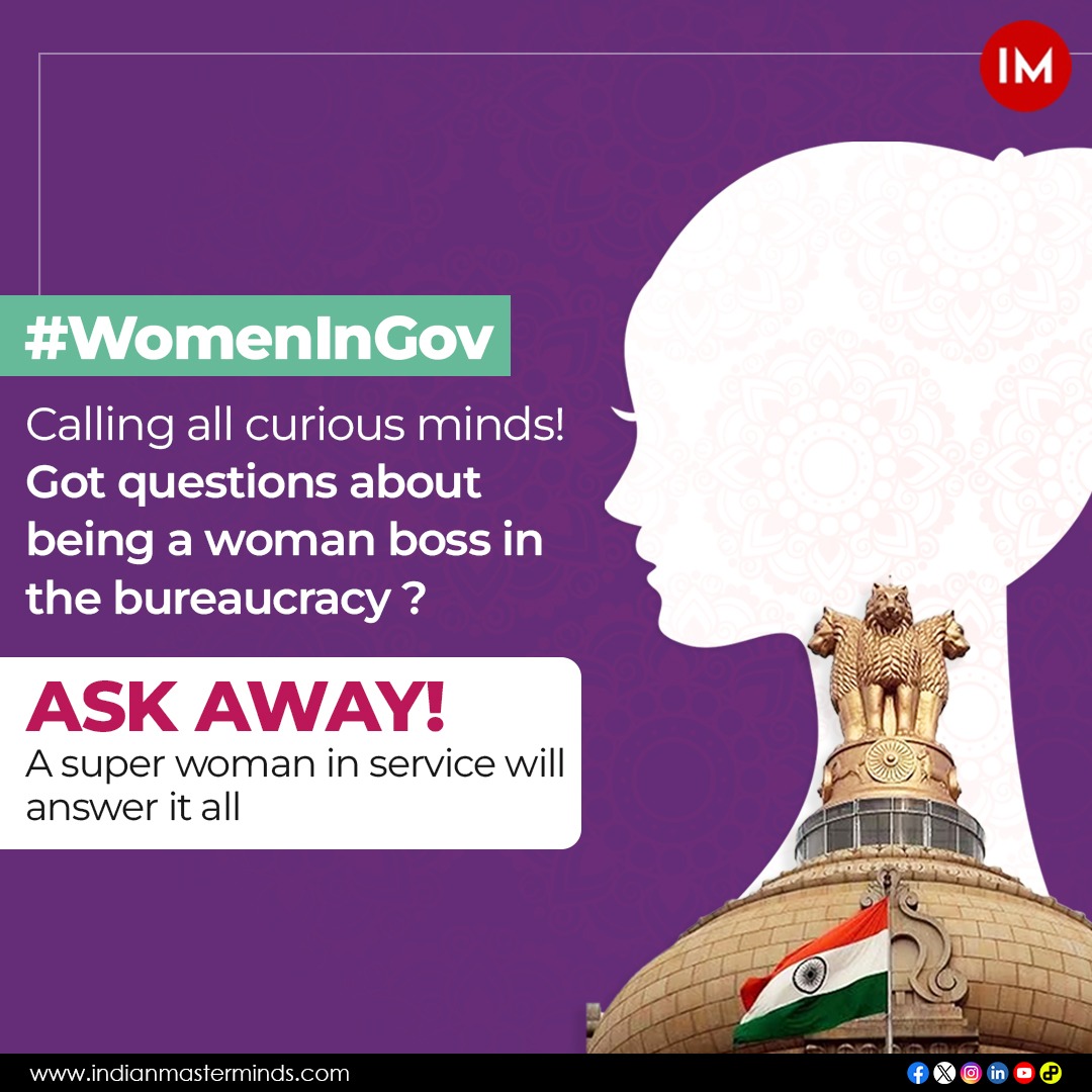 i3masterminds's tweet photo. #WomenInGov
Join us for an Open Q&A with Women Bureaucrats! What are the challenges & opportunities they face..What does it mean to be a woman in this field? Get inspired and ask your questions.
#IWD2024 #InternationalWomensDay #Womensday #WomenEmpowerment #women #WomenOfficers https://t.co/II5E6N3SdI