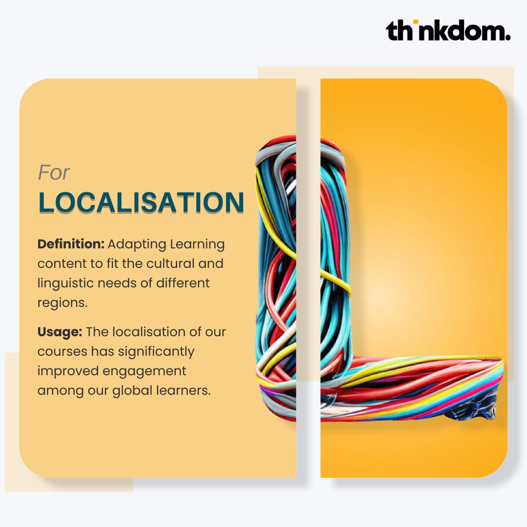 thinkdomco's tweet image. Welcome to our Wednesday word showcase! 🌟 As we journey through the alphabets, this week we’re spotlighting ‘Localisation’. 🖥️ Dive into compact learning with us every week! 🌱
#LearnAWord #EduSeries #WeeklyWords #WordLearning  #LearnAndShare #WeeklyVocab #WordExploration