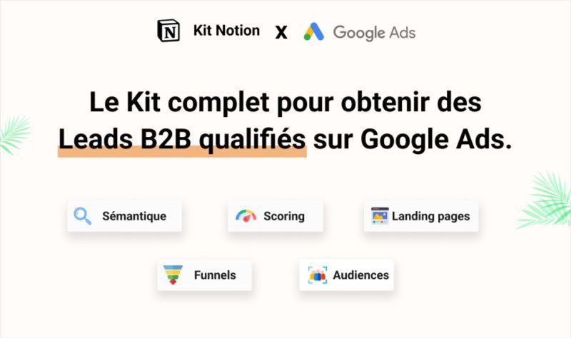 Martin_AdsBack's tweet image. LE Kit Notion pour générer des leads B2B qualifiés sur Google Ads.

Et vous pouvez l&apos;avoir gratuitement aujourd&apos;hui.

RT et commente ce que tu veux et je te l&apos;envoie !