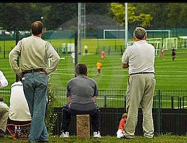 2 parents watching junior football.
“Which one is your kid?" 
‘Why?"
“Wanted to tell him how rubbish he is"
“You can't say that he's only a kid, how would you like it if I said that to your lad?”
“You have done all game"
“Why who's your lad?
“The referee"
 Think before you