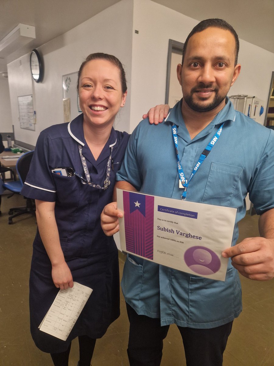 anjealder's tweet photo. Well done to staff on F22 and F21 on gaining your 100% ESR Certificate and star badge
#keepupthegoodwork https://t.co/VZKxIiq12C