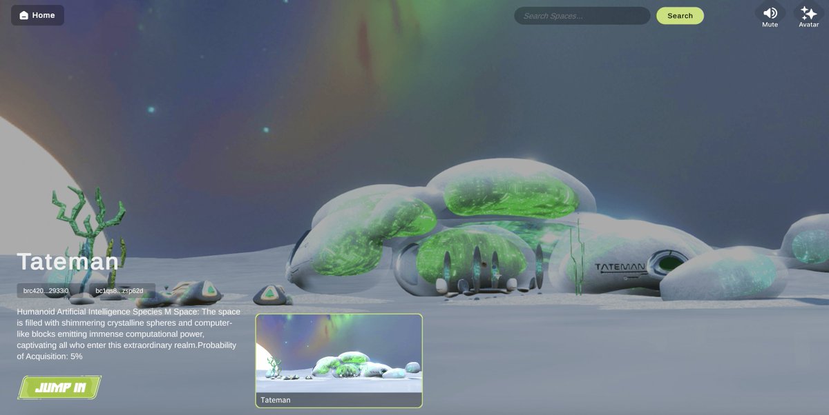 MUA_MUADAO's tweet photo. 🎯🏄🎯🏄 Jump into the immersive 3D experience of your very own Genesis #Mspace now at https://t.co/LE6laKR7ME! ✨

🎰 Don't forget to link your wallet to discover which unique space you've secured.

😼 Share with us - which Mspace did you unlock? 

#MUAInfinityGate #BRC420 https://t.co/jPKfiuJkoq