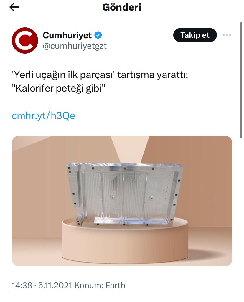 Uçan 'kalorifer peteği' yapmışlar! @cumhuriyetgzt ☺️