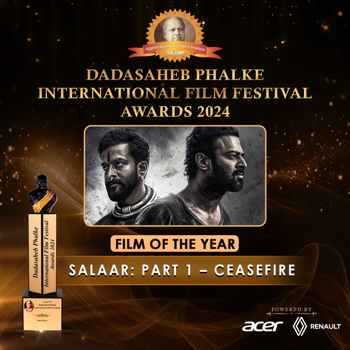 #SalaarCeaseFire - FILM OF THE YEAR 💥 

#DPIFF2024  #Prabhas #Salaar #PrashanthNeel @hombalefilms