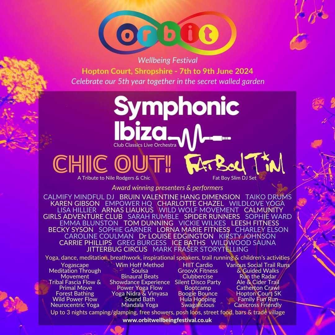 Orbit Wellbeing Festival ☀️ Really looking forward to playing at the lovely Orbit Wellbeing Festival in June ⛺️ With camping, glamping & day tickets available, please visit the link in the comments for further event information 🎶 #orbitwellbeing #wellbeing #symphonicibiza