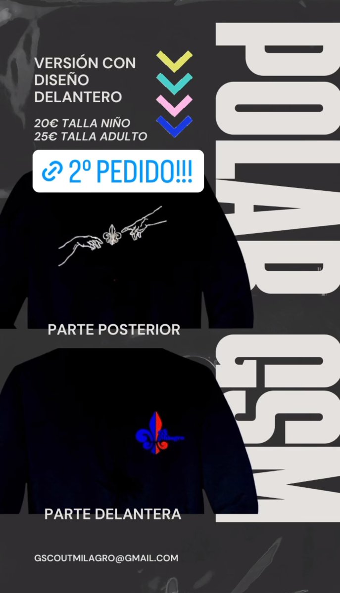 gscoutmilagro's tweet photo. ¡¡¡Tenemos el segundo pedido de los polares!!!🥳

Para la gente que se quedó con ganas o que no pudo cogerlo en la primera tanda🫵🏻

Aquí abajo tenéis para rellenar el formulario👇🏻👇🏻
https://t.co/MnnF629Jdt https://t.co/Irh7yBJngh