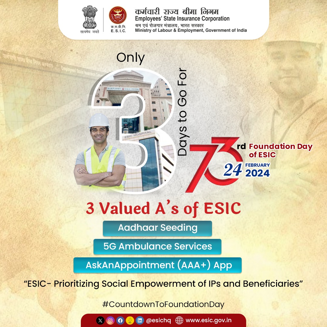 ESIC - Employees' State Insurance Corporation tweet media