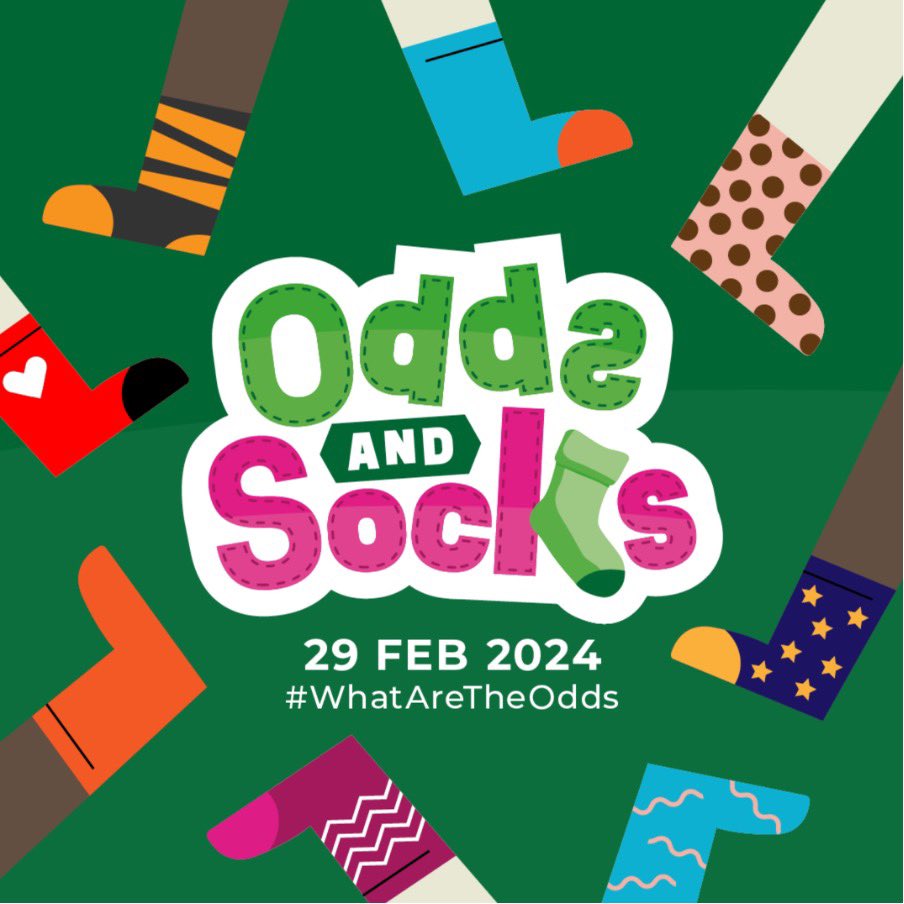 You have a 50/50 chance of inheriting the faulty Huntingtons Disease gene with no cure if you have an HD affected parent.

Please join our community in raising awareness by wearing odd socks on February 29th!

#Oddsocks #huntingtonsdiseaseawarenes 
#WhatAreTheOdds
#tuesdayvibe