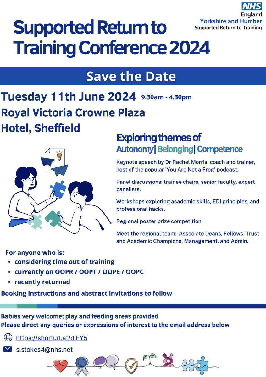 YH_Trainees's tweet photo. 📢Attention all trainees Out Of Programme, recently or planning to Return To Training

The YH SuppoRTT Conference 2024 has launched!🌟

✔️Registration open
✔️Abstract Submission open
✔️https://t.co/HXqNHJhk0N
✔️FREE ONE DAY EVENT

#SuppoRTT #MedTwitter #ReturnToTraining https://t.co/65O1ww5Zew