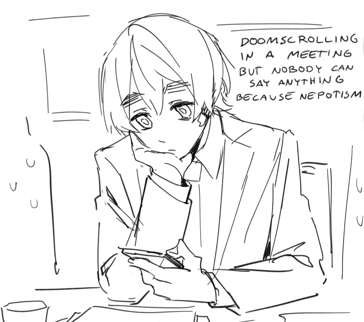 my ocs if they were in a workplace comedy