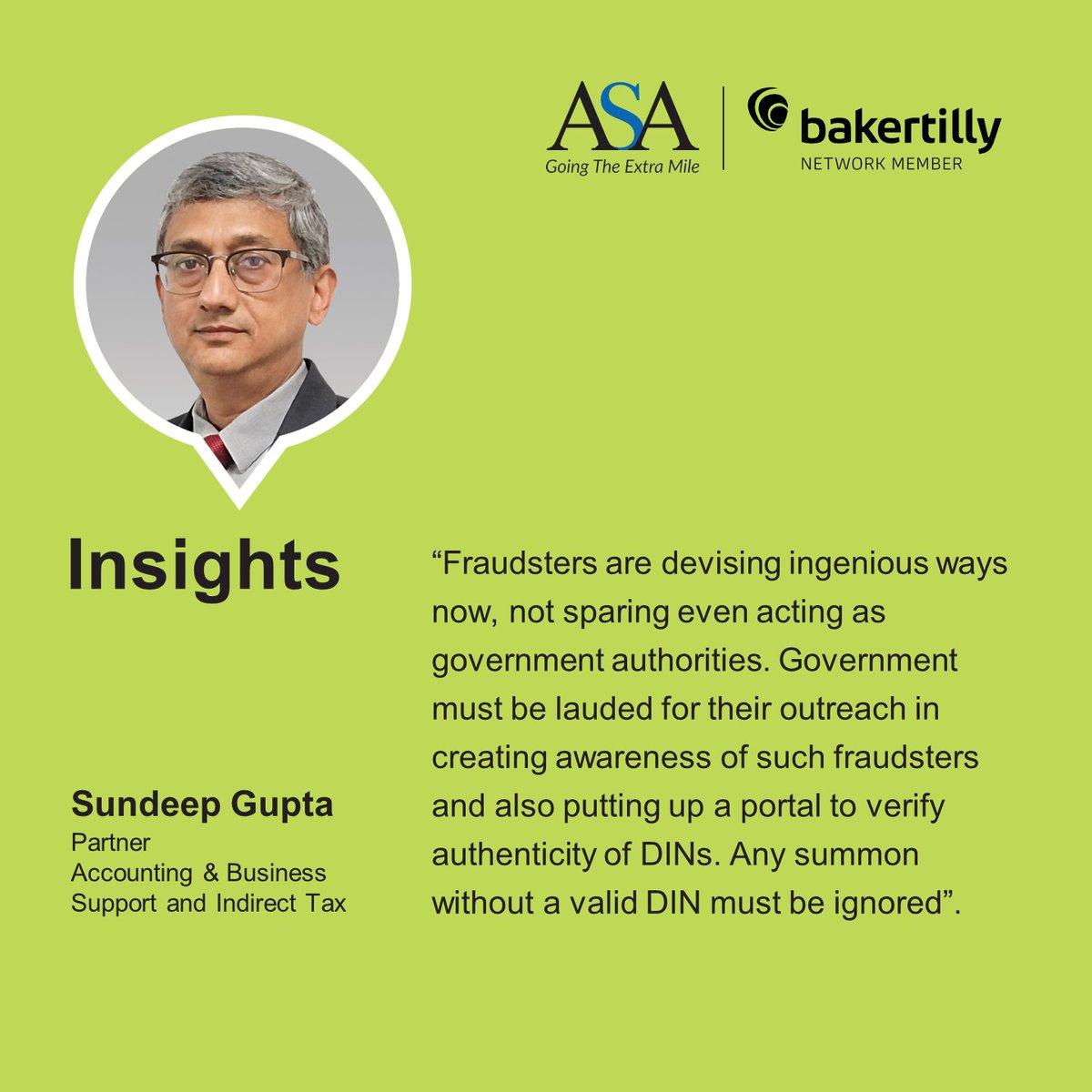 ASA_cci's tweet photo. #GSTUpdates by Sundeep Gupta, Partner, Accounting and Business Support & Indirect Tax, @ASA_cci, shares insights on latest Press release " Fraudulent Summons“ dated February 10, 2024.
#GSTcouncil #GST #GSTAppellate #GSTAppellateTribunal #Directtax #salary #taxability #secondment https://t.co/KI0lPdpfCn